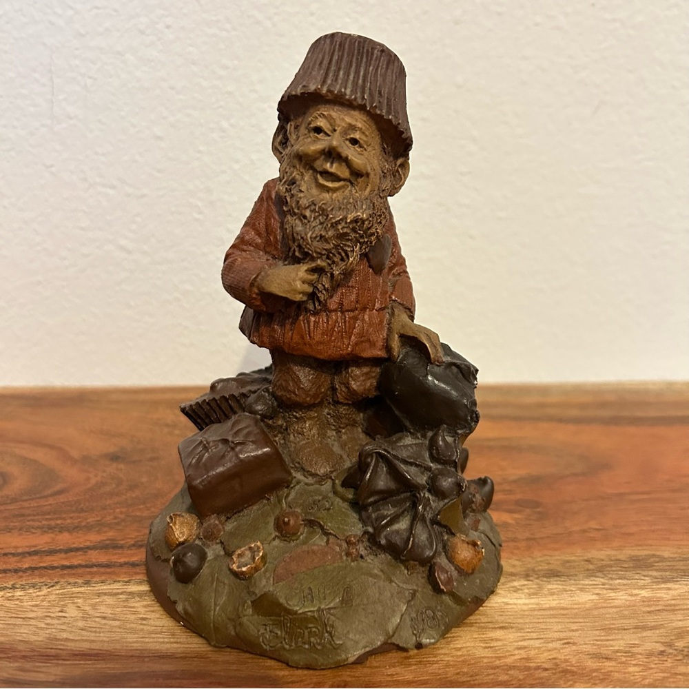 Charming Brown Chocolate Gnome Figurine